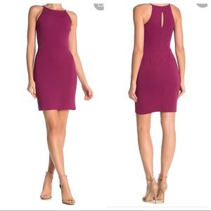 Love Ady Burgundy Halter Neck Bodycon Dress size Medium